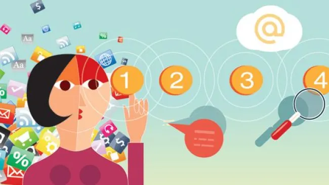 Person thinking about 4 action items